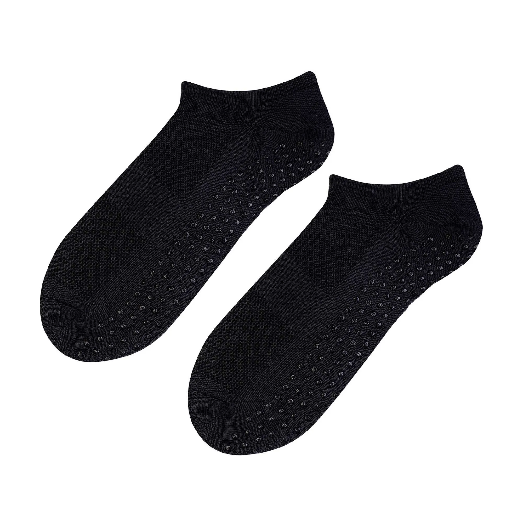 1 Pack Mens Soft Cotton Low Cut Trainer Socks with Non Slip Grips