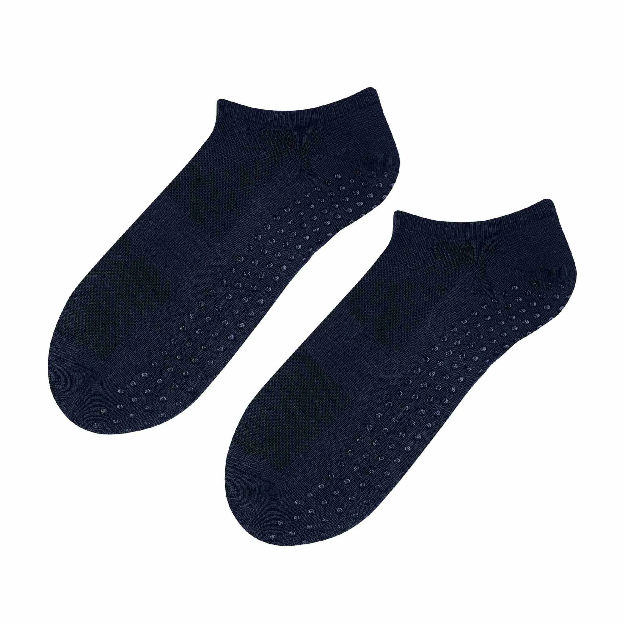 1 Pack Mens Soft Cotton Low Cut Trainer Socks with Non Slip Grips