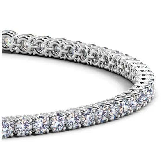 10 Carat Lab Grown Diamond Gold Tennis Bracelet