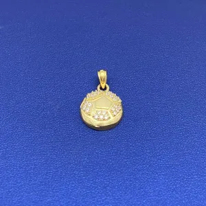 10k CZ Soccer Ball Pendant