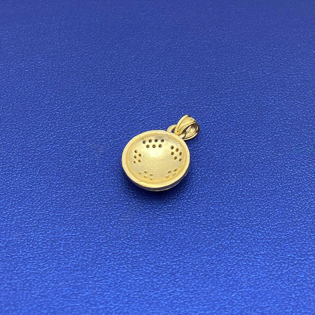 10k CZ Soccer Ball Pendant