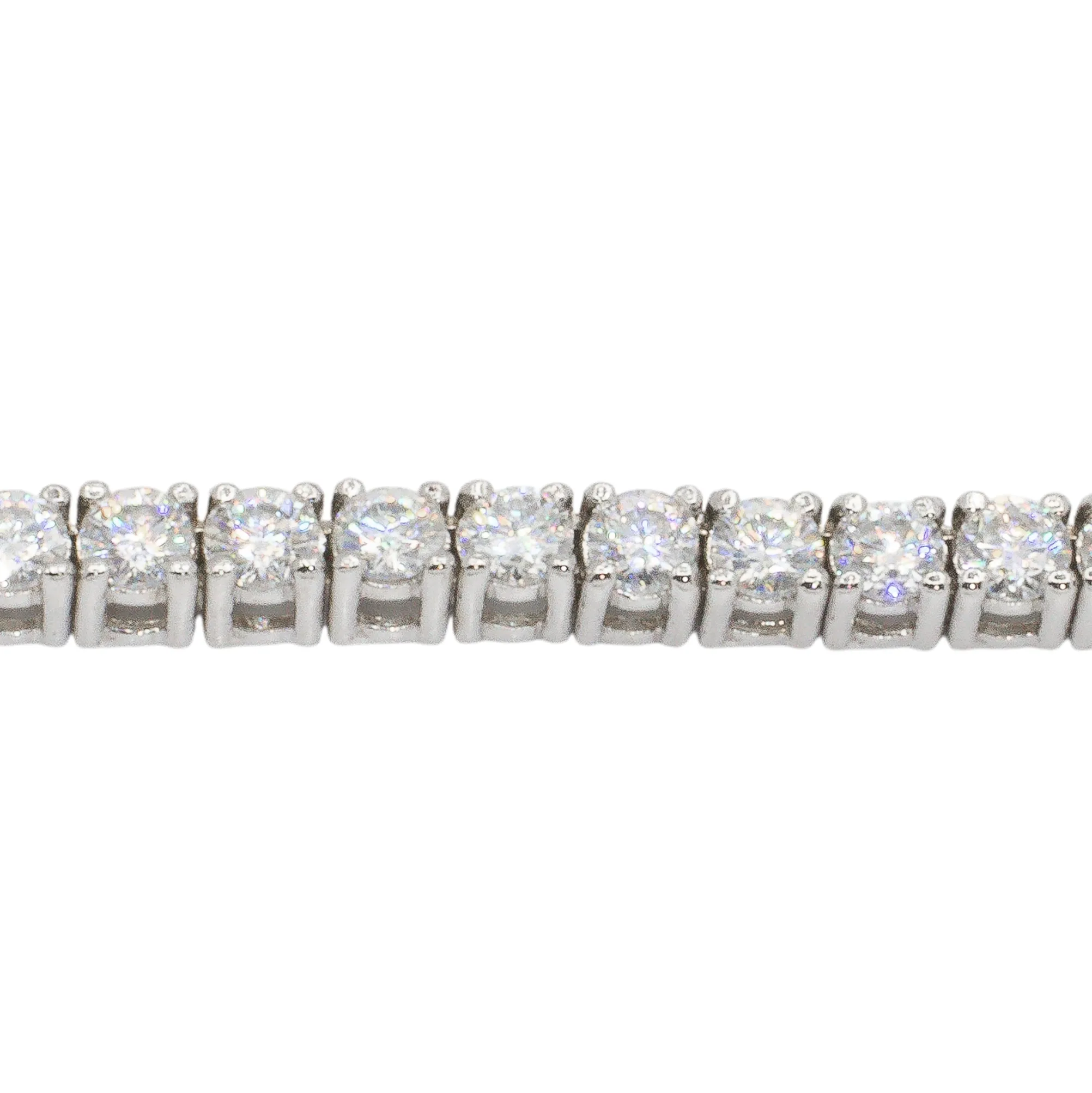 14k Gold Diamond Tennis Chain 2.5 MM 11.2 CTW