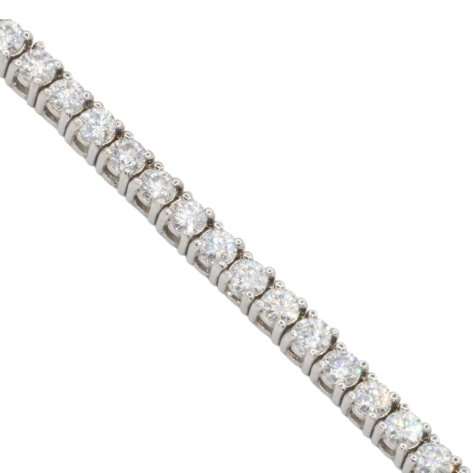 14k Gold Diamond Tennis Chain 2.5 MM 11.2 CTW
