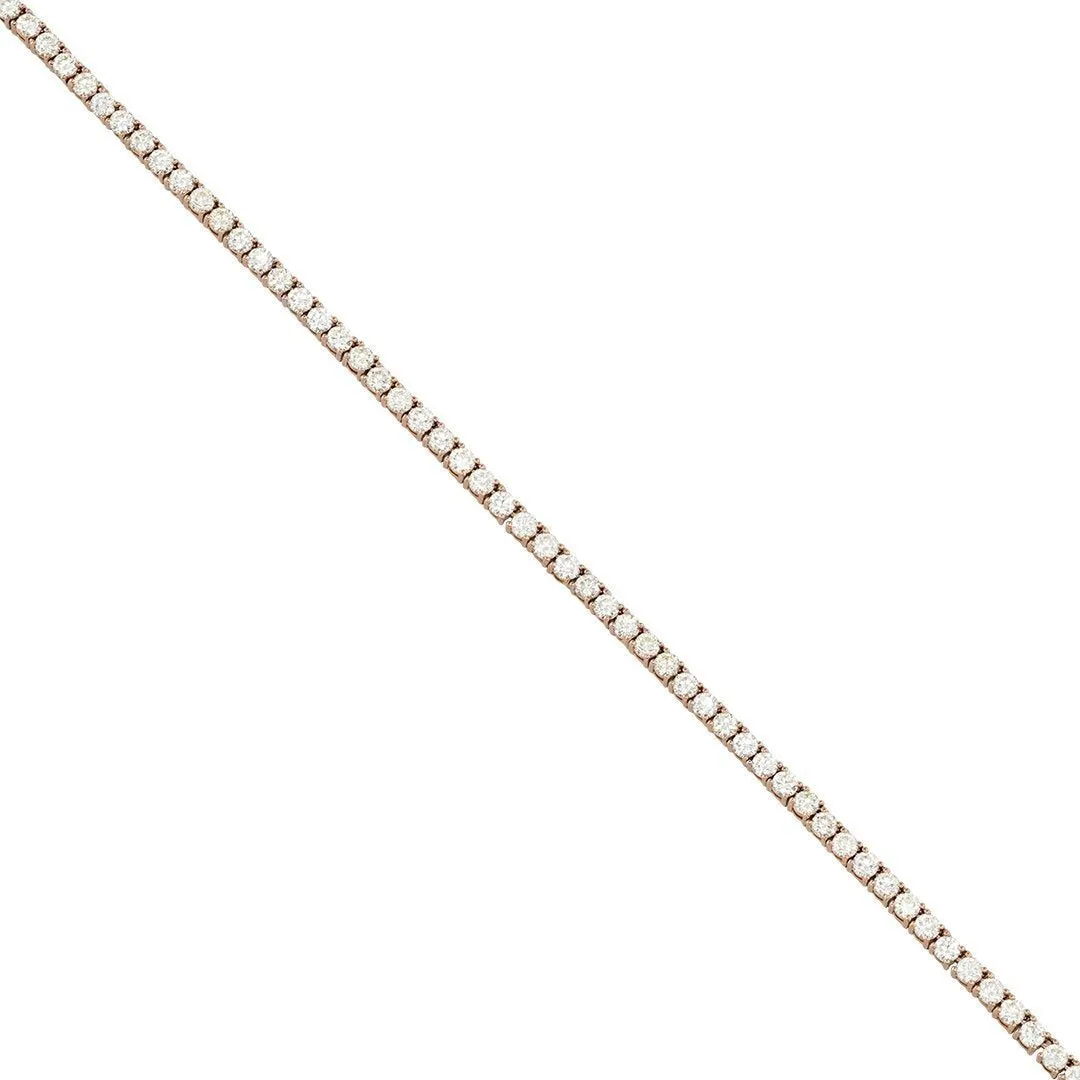 14k Gold Diamond Tennis Chain 3 MM 13.9 CTW