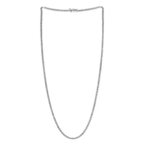 14k White Gold 4CT Buttercup Tennis Necklace