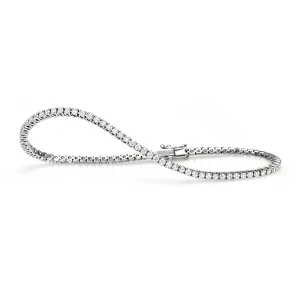 14k White Gold Diamond Tennis Bracelet- 2.00ctw