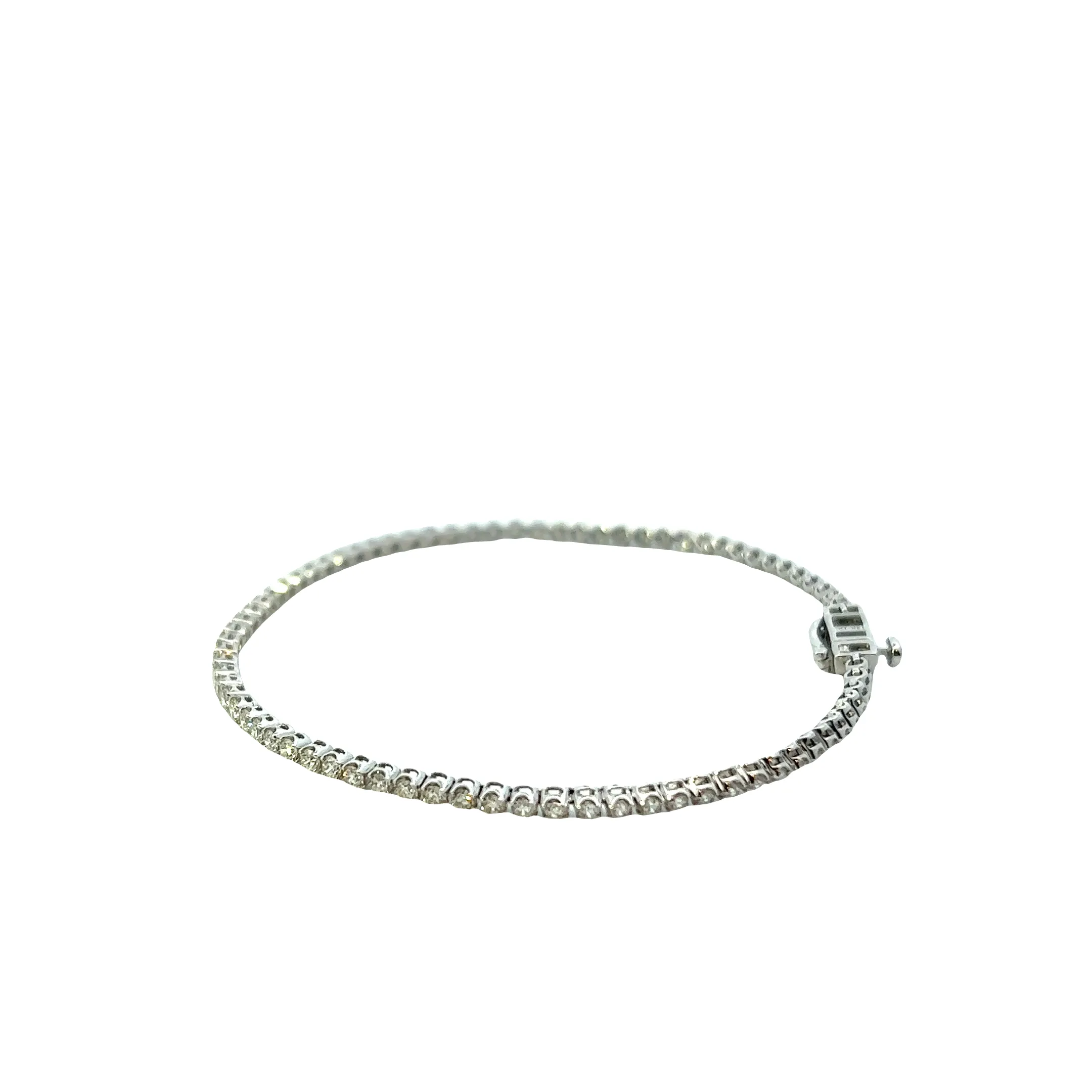 14KT White Gold Diamond Tennis Bracelet