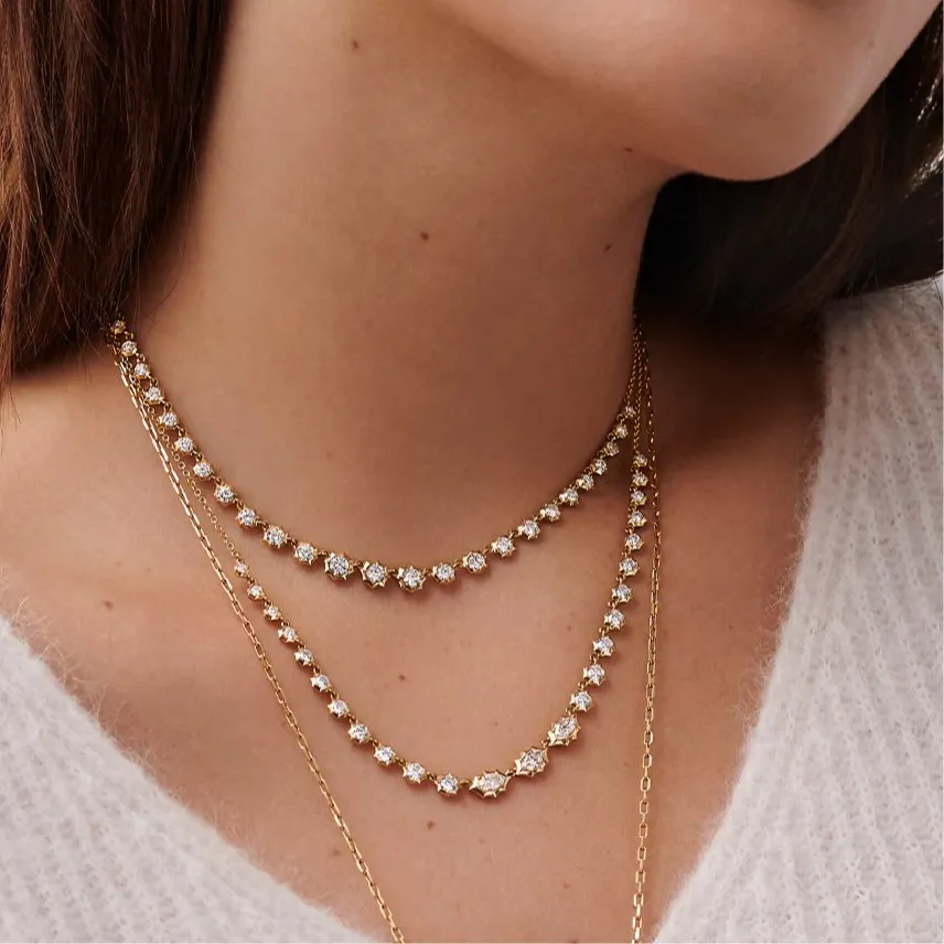 18K Gold "Maverick Diamond Riviera" Tennis-Style Necklace