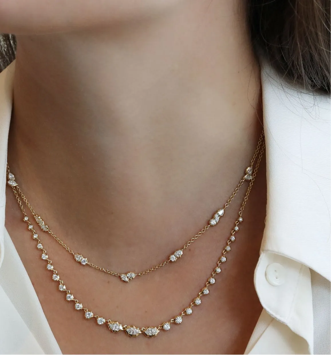 18K Gold "Maverick Diamond Riviera" Tennis-Style Necklace