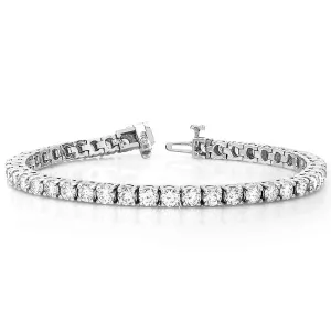18k White Gold Diamond Tennis Bracelet- 4.53cts