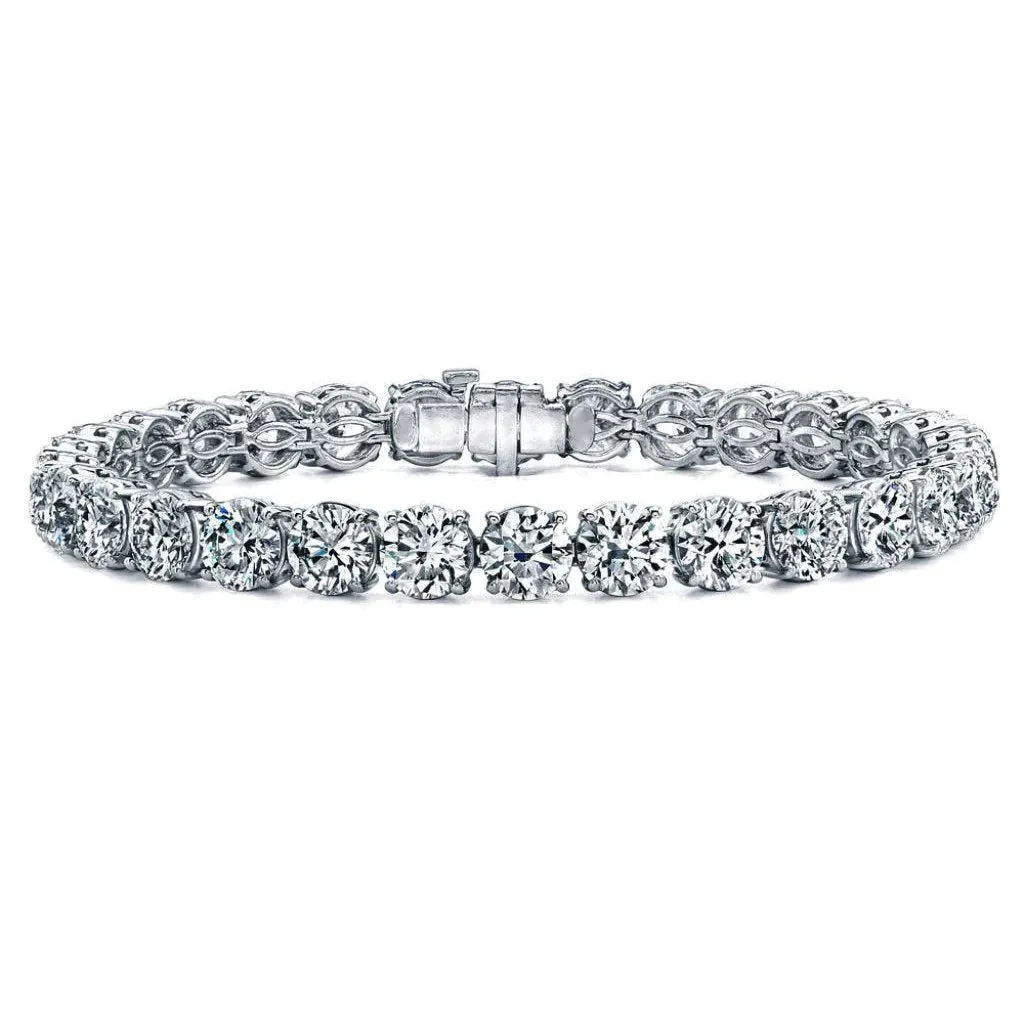 20 Carat Dazzling Round Lab Grown Diamond Tennis Bracelet
