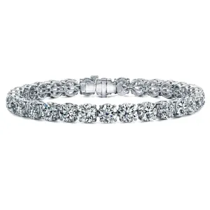 20 Carat Dazzling Round Lab Grown Diamond Tennis Bracelet