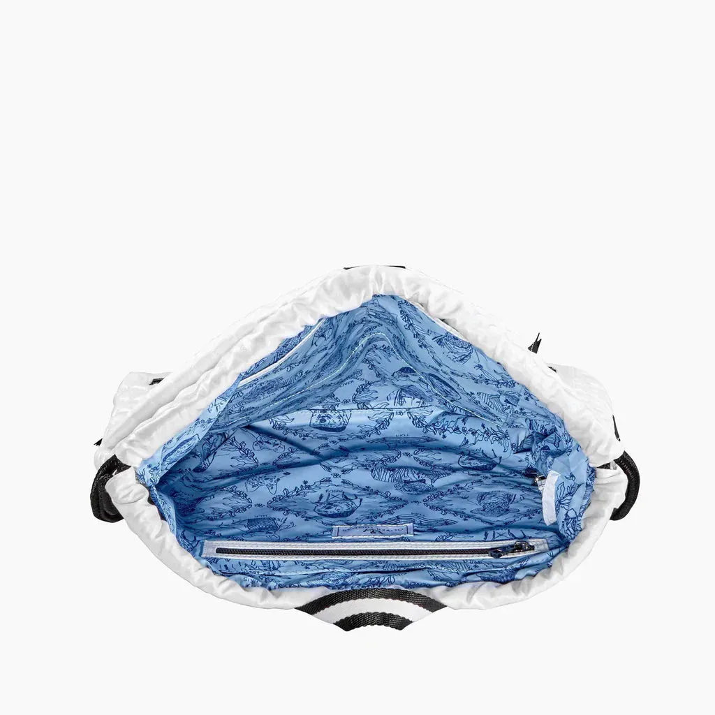 24   7 In a Cinch Backpack - Tennis & Pickleball - White Stripe