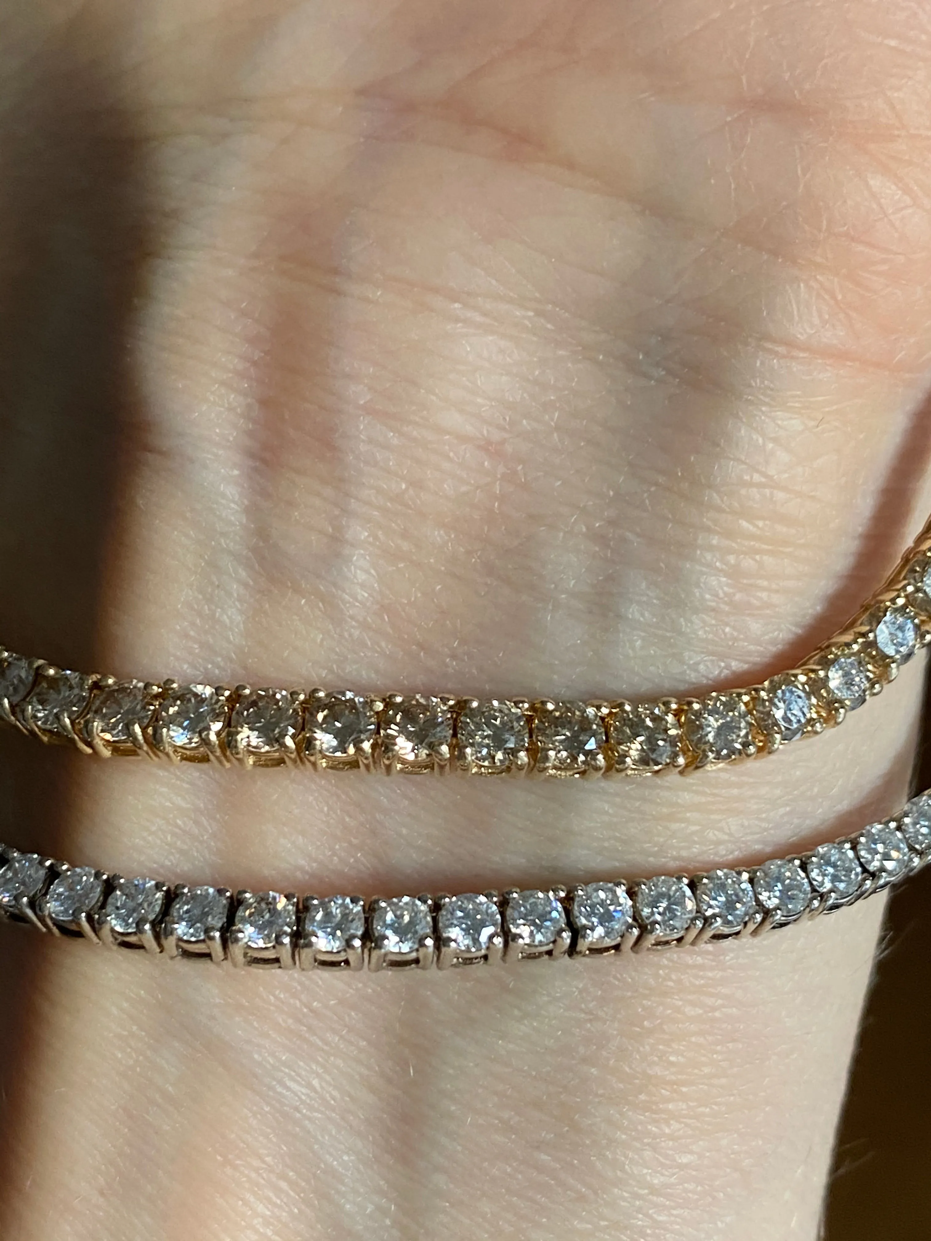 2.4mm Champagne Diamond Tennis Bracelet