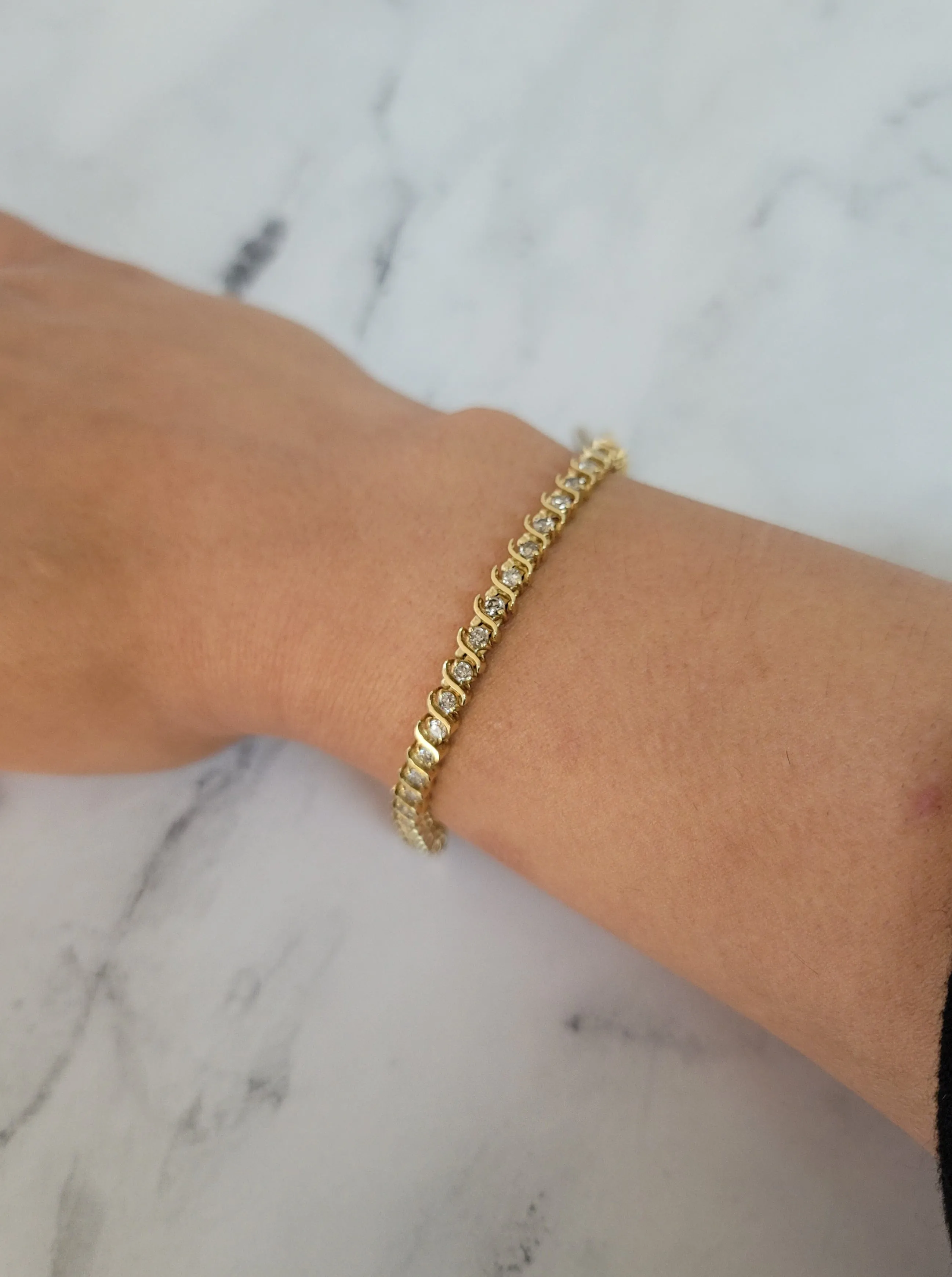 3 Carat S Style Diamond Tennis Bracelet