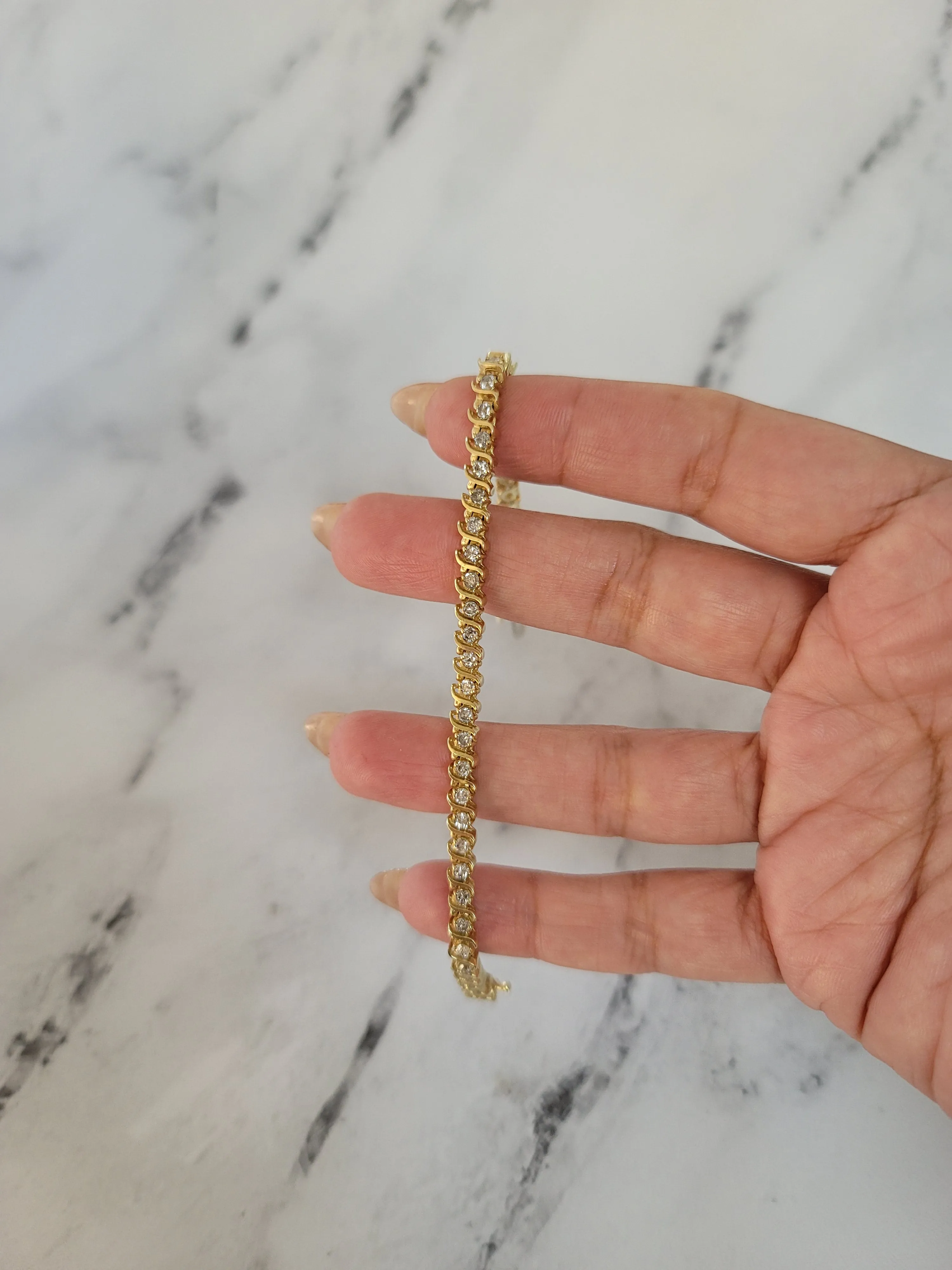 3 Carat S Style Diamond Tennis Bracelet