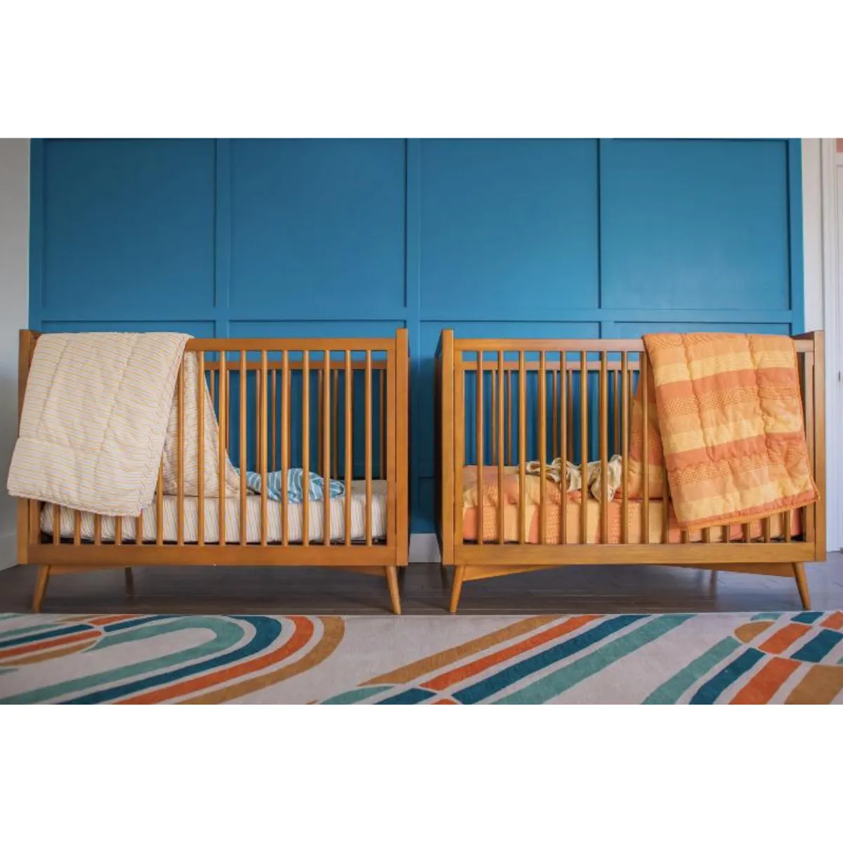 3 Piece Crib Set - Marigold Mixed Gingham