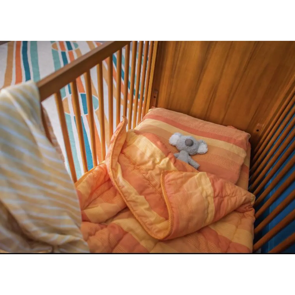 3 Piece Crib Set - Marigold Mixed Gingham