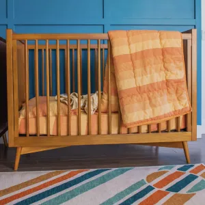 3 Piece Crib Set - Marigold Mixed Gingham