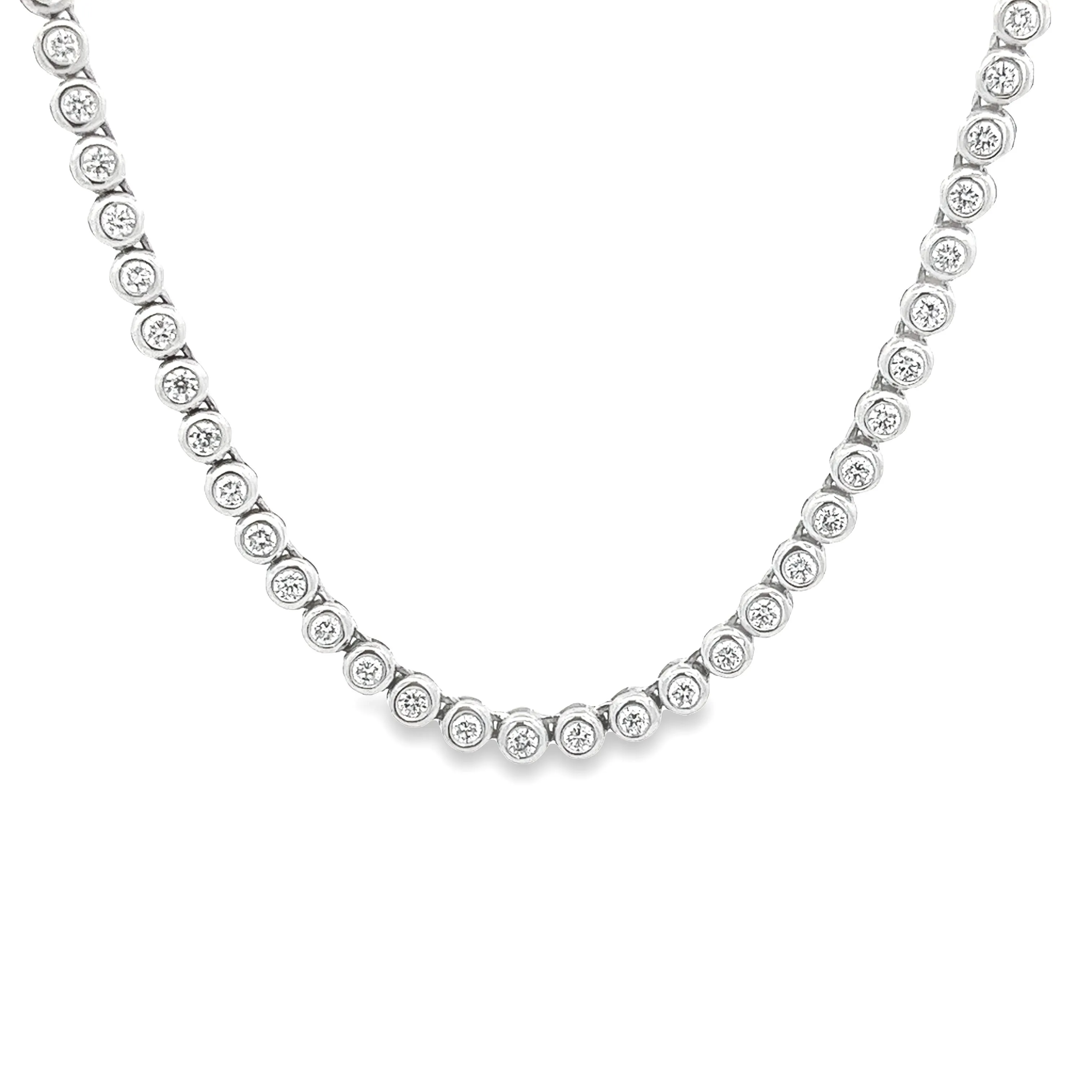 3.58ct 14k White Gold Diamond Necklace