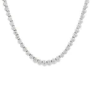 3.58ct 14k White Gold Diamond Necklace