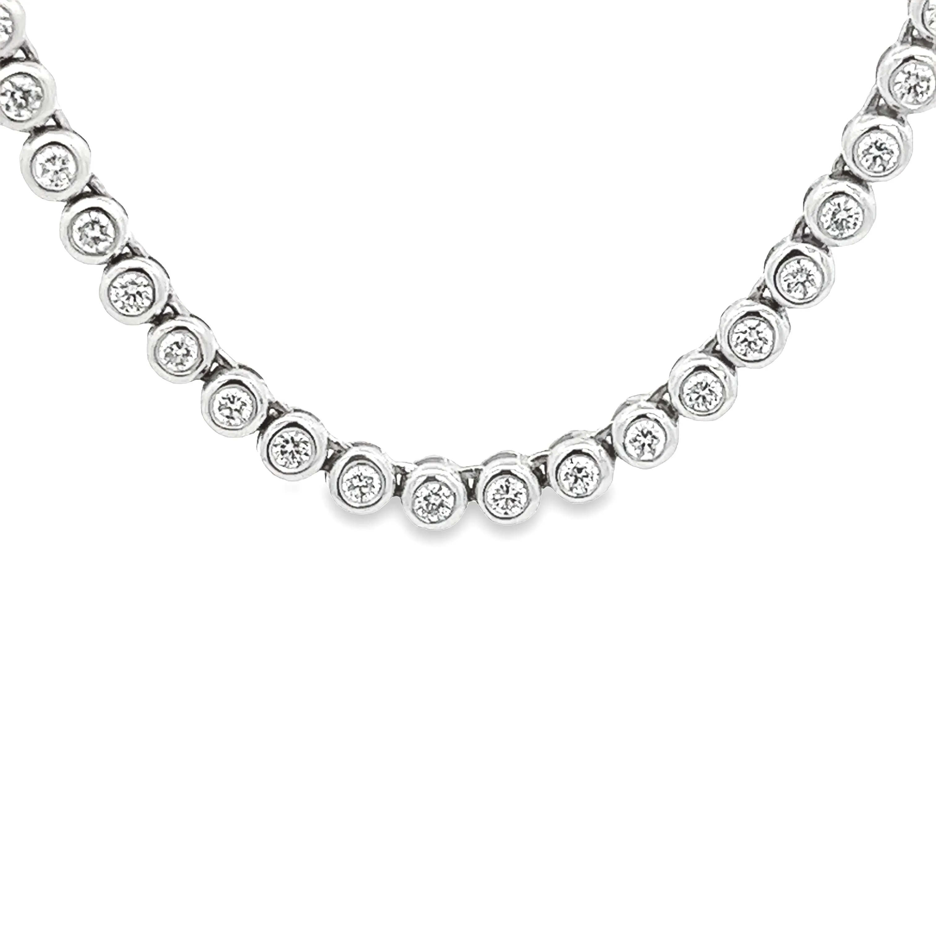 3.58ct 14k White Gold Diamond Necklace