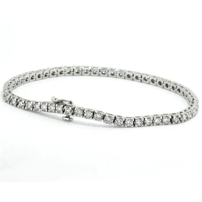 4 Carat Prong Set Lab Grown Diamond Tennis Bracelet