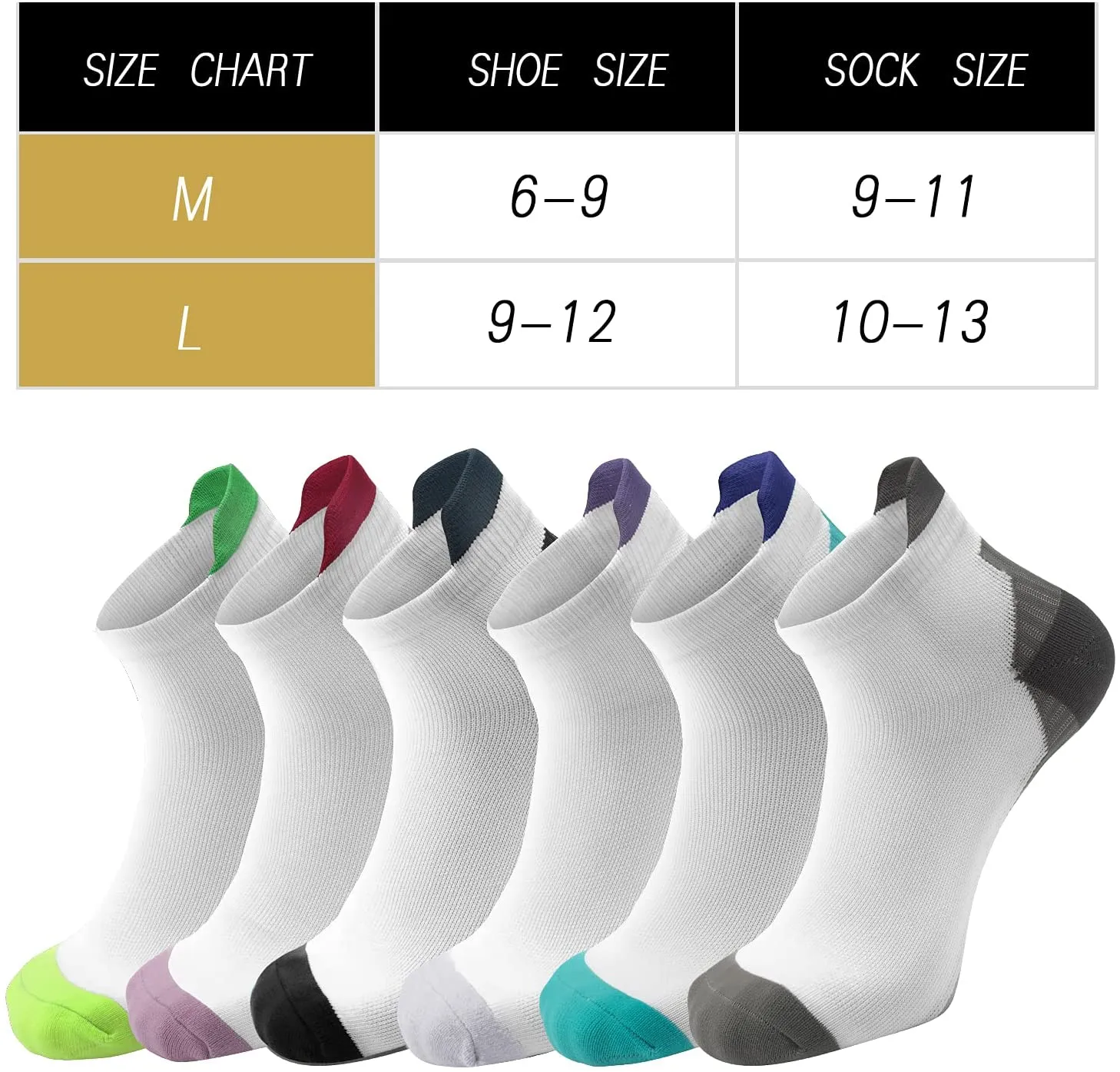 6-Pairs  Ankle Socks for Men & Women | ACTINPUT