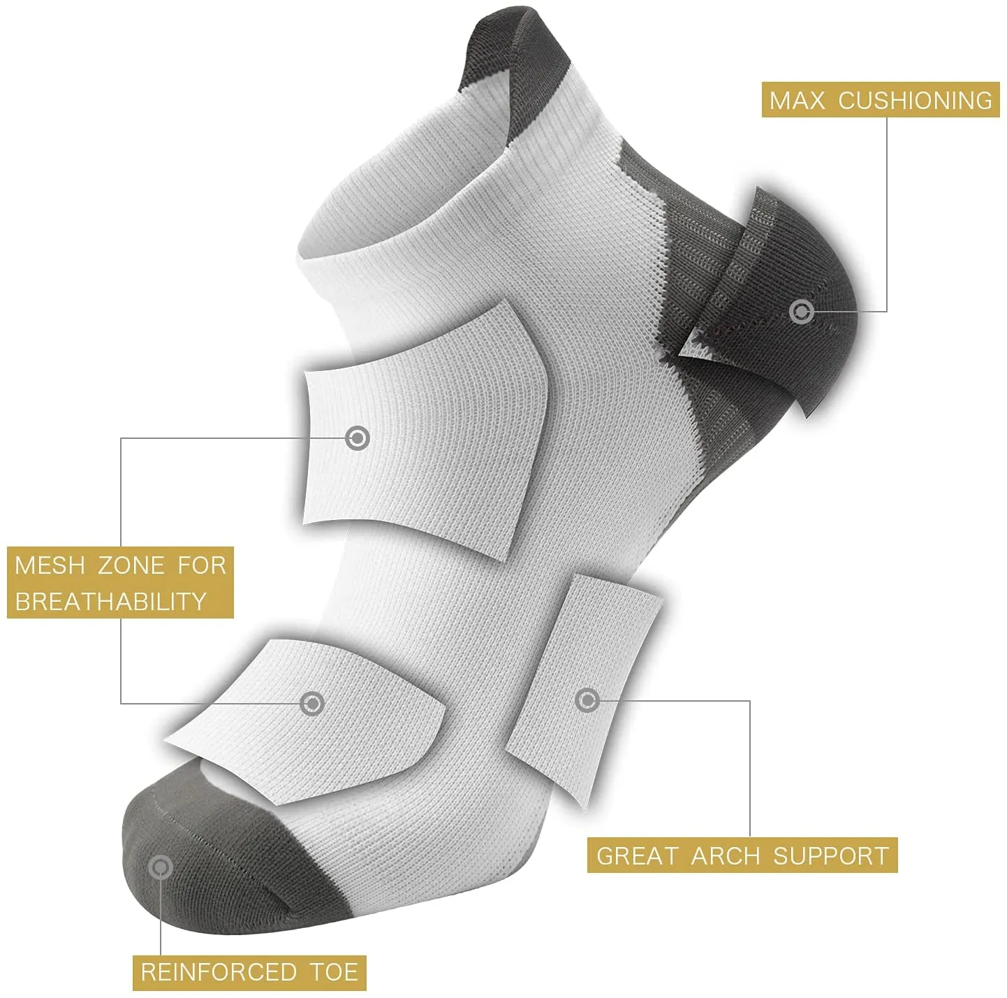 6-Pairs  Ankle Socks for Men & Women | ACTINPUT