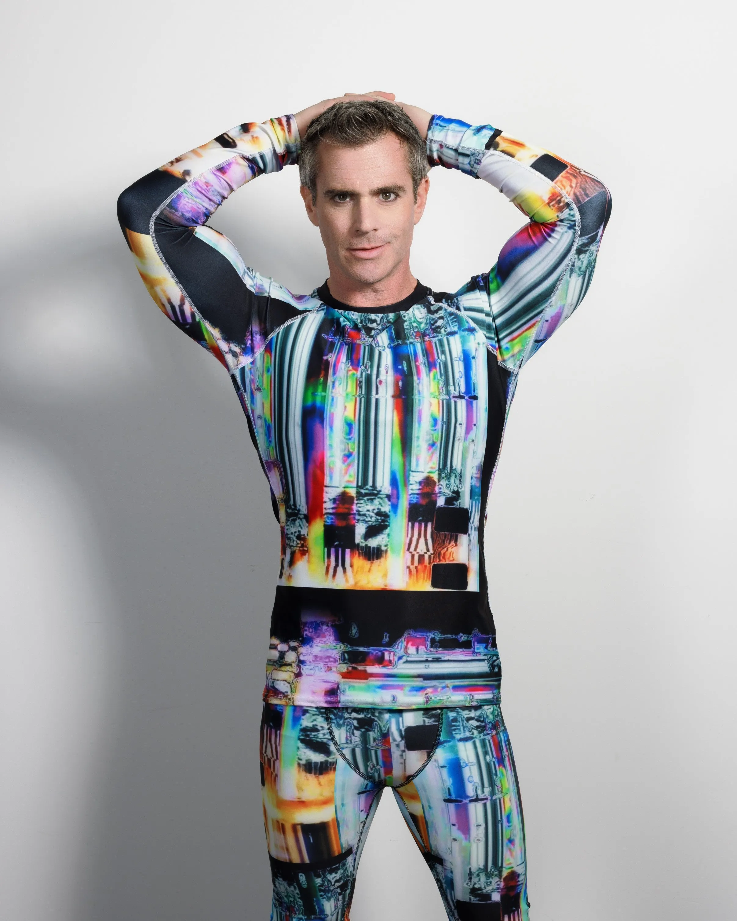 64 Bit God Men's UPF Rash Guard