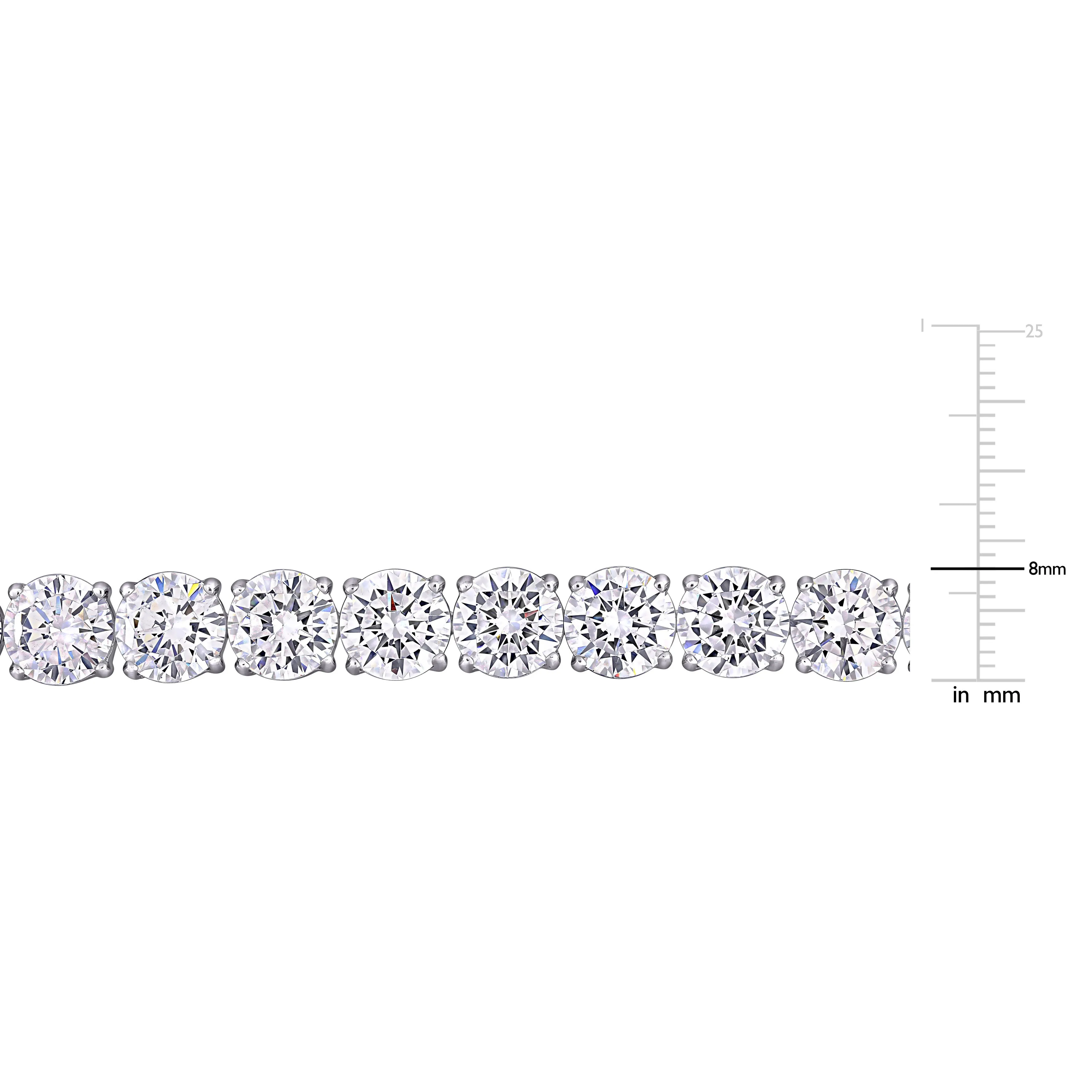 72 3/8 CT TGW WHITE CUBIC ZIRCONIA TENNIS BRACELET IN STERLING SILVER