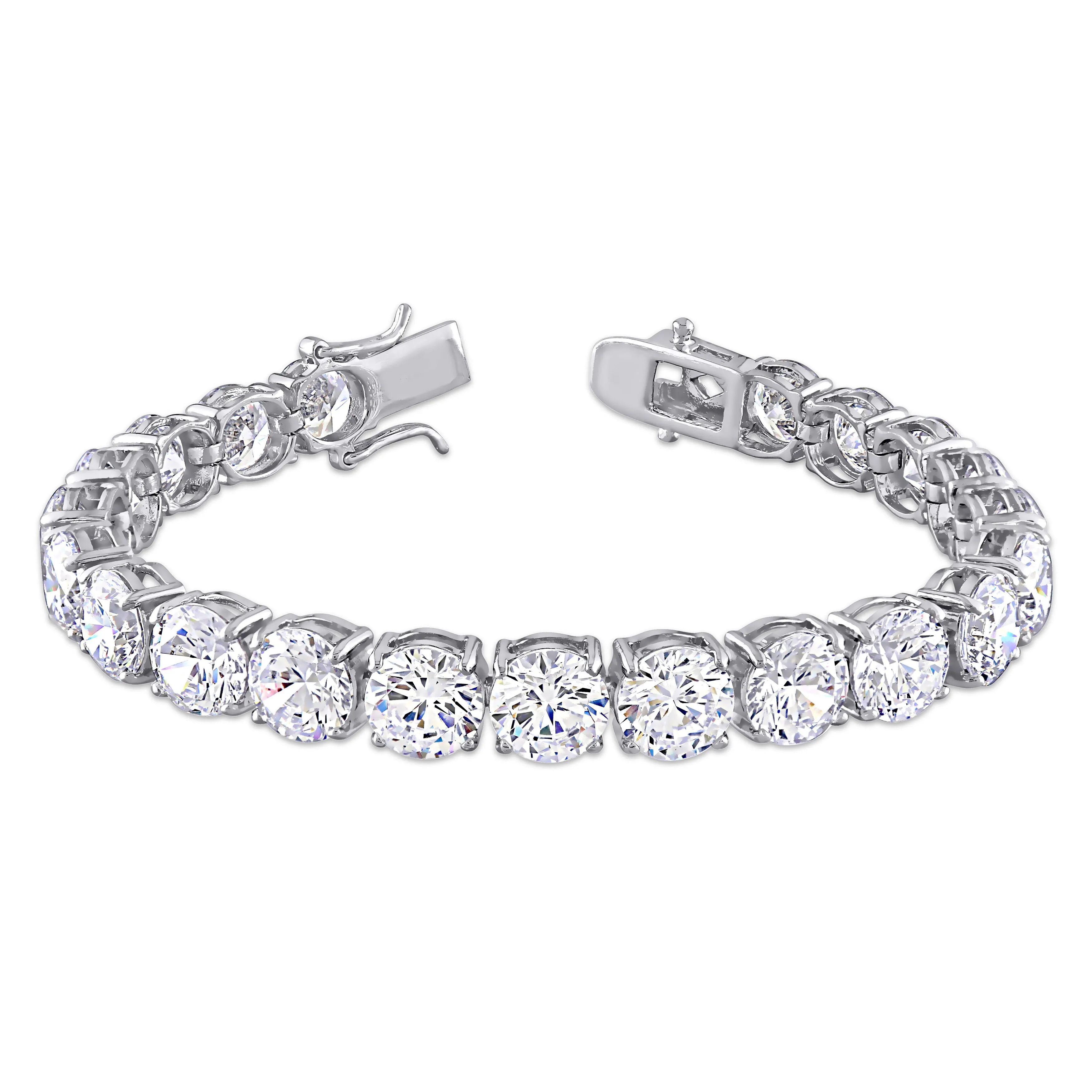 72 3/8 CT TGW WHITE CUBIC ZIRCONIA TENNIS BRACELET IN STERLING SILVER