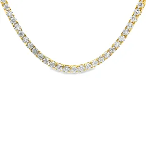 7.60ct 18k Yellow Gold Diamond Necklace
