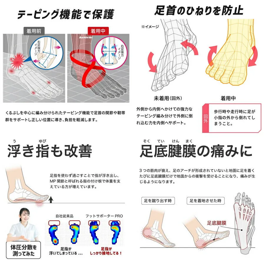 Activital PRO Soccer Socks Activital PRO Foot Supporter Tabi High Performance Anti-Slip Grip Men's Junior