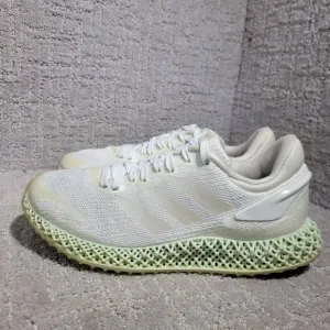Adidas Alphaedge 4D Run Big Kid's Size 5Y Cloud White Green Running Shoes FW1229