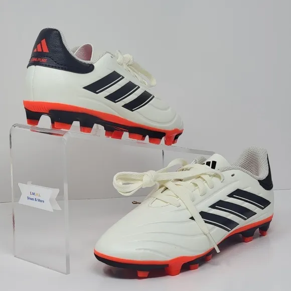 Adidas Copa Pure 2 Club FxG Soccer Cleats IG1103 Unisex Size 1 Ivory Black New