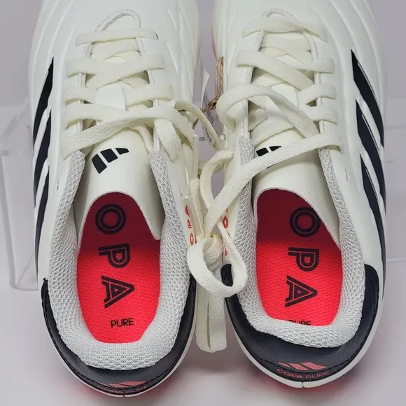 Adidas Copa Pure 2 Club FxG Soccer Cleats IG1103 Unisex Size 1 Ivory Black New