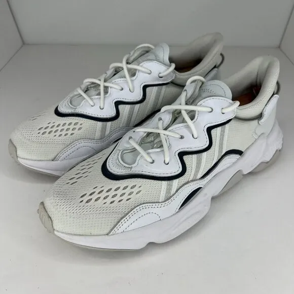 Adidas Mens 004001 White Ozweego Chalk Mesh Lace Up Size 9.5 Running Shoes