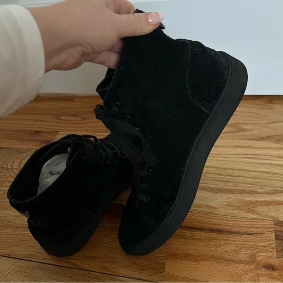All Saints High Top Suede Shoes