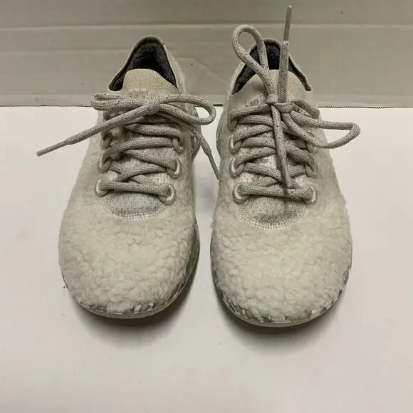 Allbirds Womens  6 Natural White Cloud Pixel Wool Dasher Fluff Sneaker Shoes