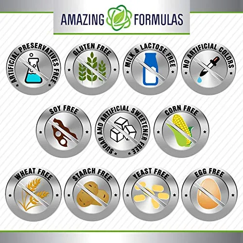 Amazing Nutrition Amazing Fórmulas no GMO Vitamina C con rosa caderas * 240 tabletas * 1000 mg Vitamina C con 62,50 mg de extracto de fruta de escaramujo * Proporciona apoyo inmunológico, apoyo antioxidante, 3610, paquete de de 1, 1