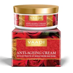 Anti Ageing Cream with extracts of Almonds, Wheatgerm and Rose (150 gms)