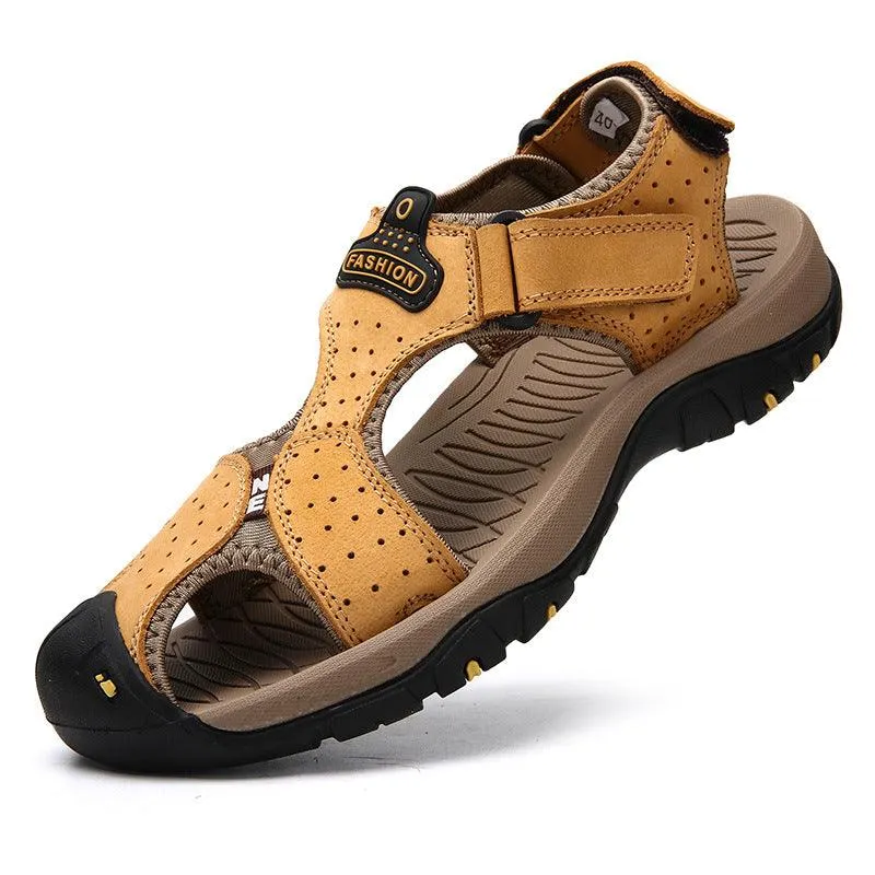 Anti-slip Top Layer Cowhide Beach Shoes