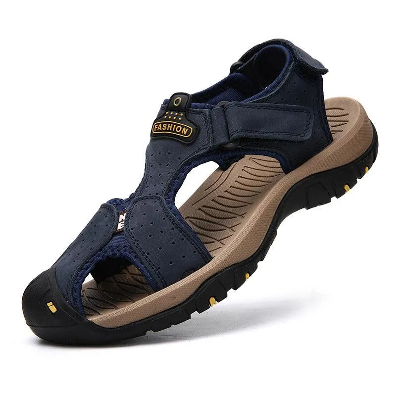 Anti-slip Top Layer Cowhide Beach Shoes