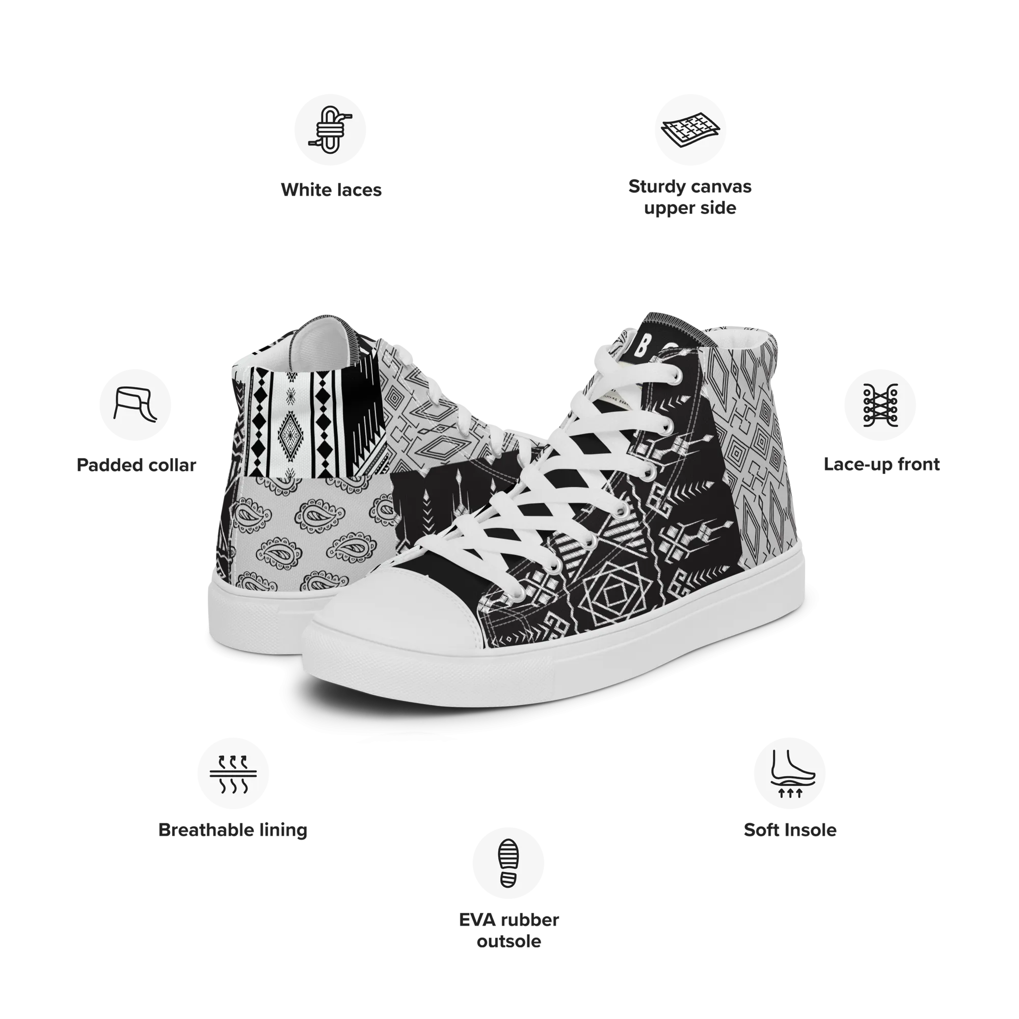 Apache Men’s high canvas shoes