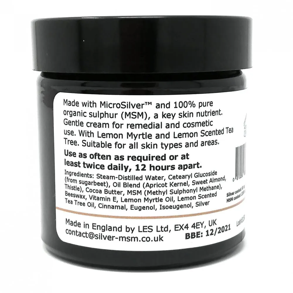 Argentum Plus Silver-MSM Cream with Lemon Myrtle and Lemon Scented Tea Tree 60ml