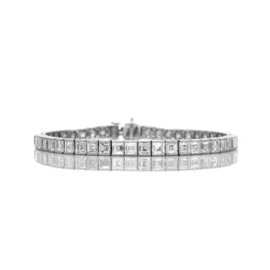 Asscher Cut Diamond Tennis Bracelet