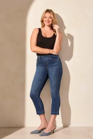 Audrey Straight Leg Crop - Stormy Blue