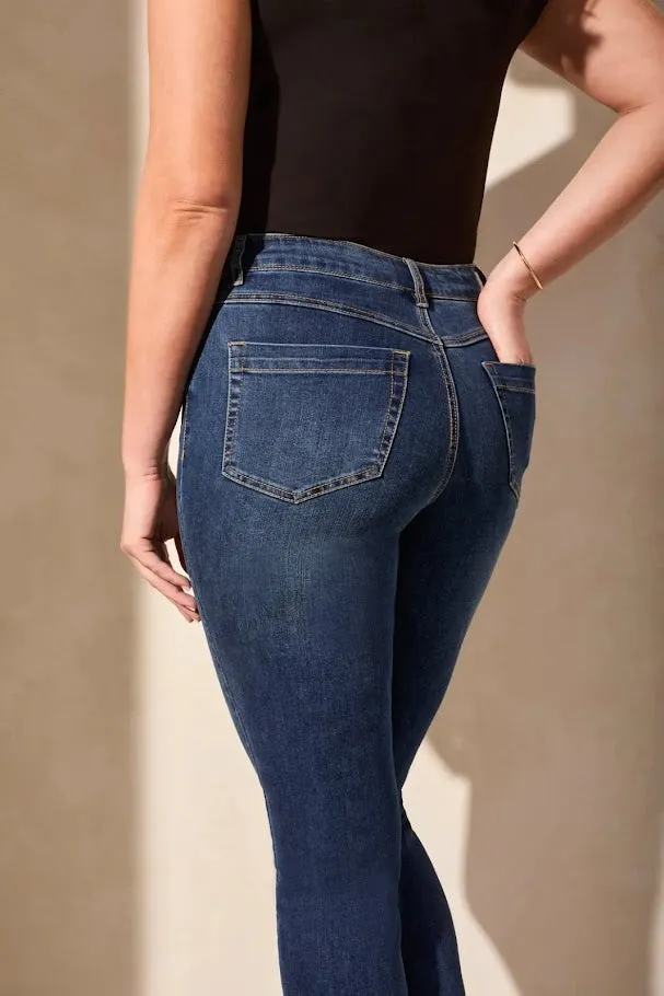 Audrey Straight Leg Crop - Stormy Blue