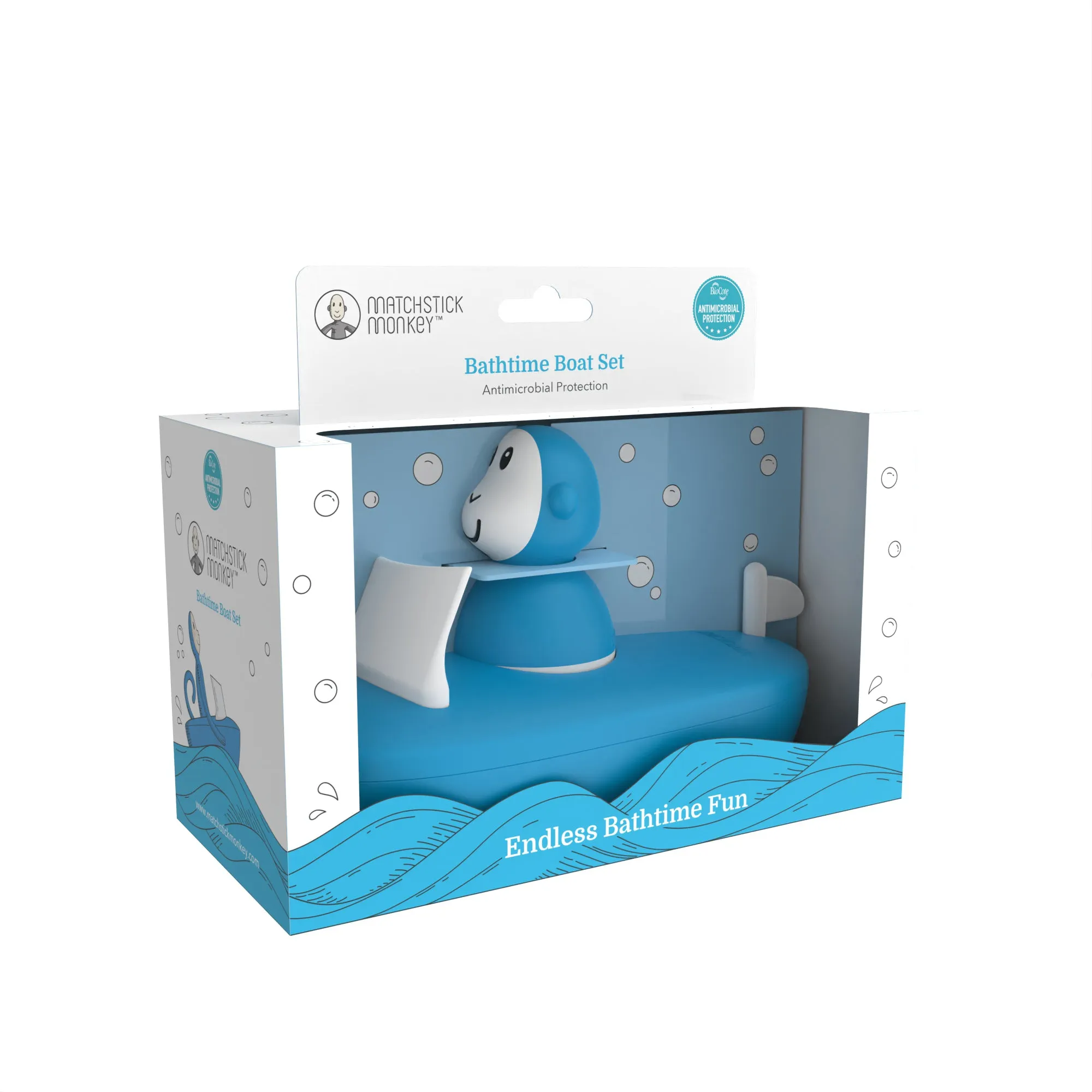 Bath Toy Boat Set - blue